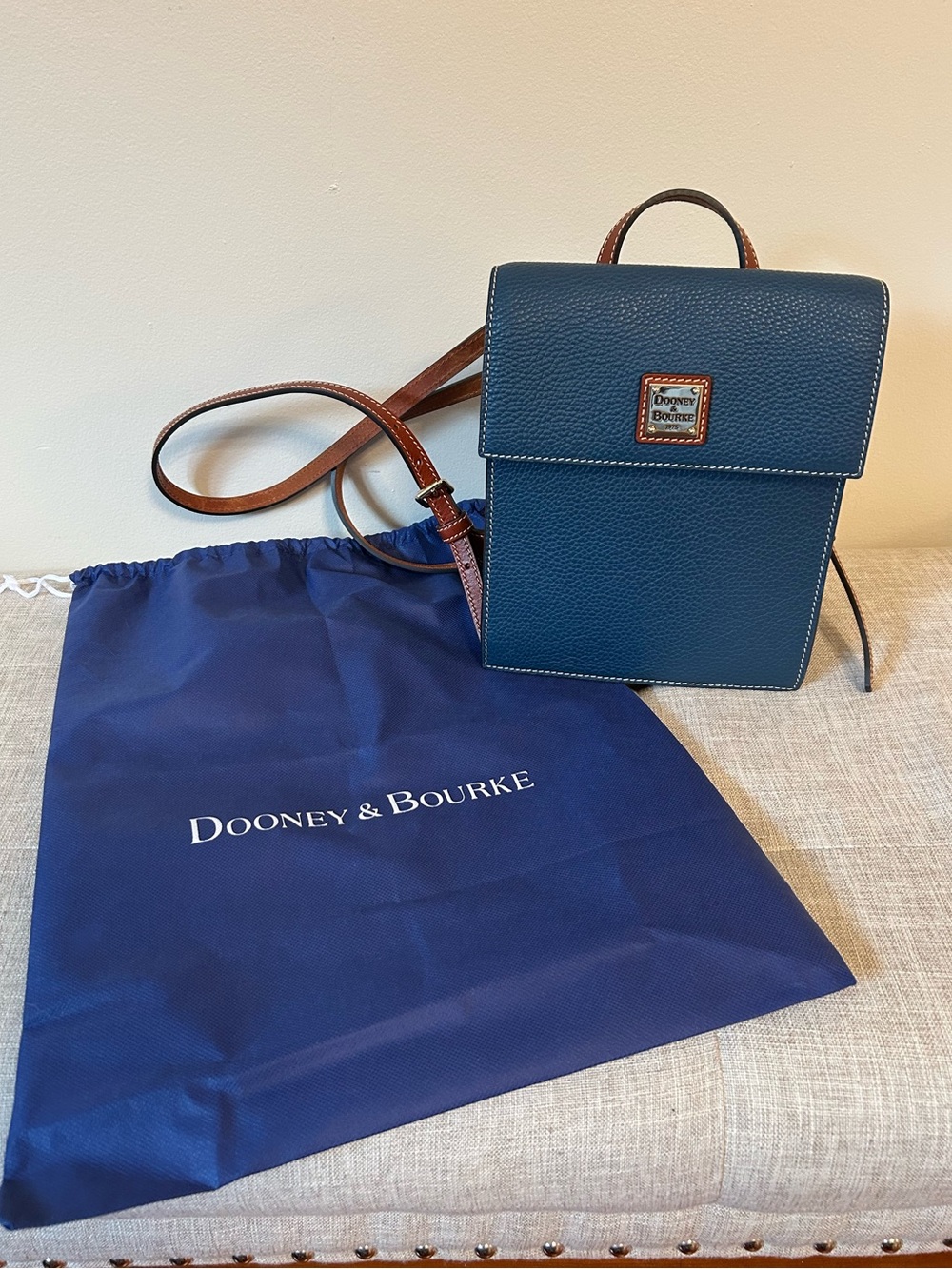 Dooney & Bourke Navy Leather Backpack